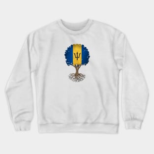 Tree of Life with Barbadian Flag Crewneck Sweatshirt